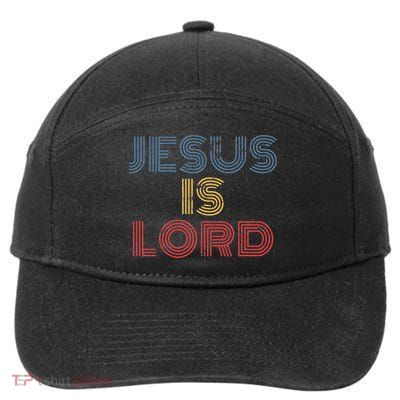 Jesus Is Lord Cool Christian Worship 7-Panel Snapback Hat
