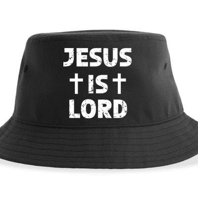 JESUS IS LORD CROSS CHRISTIAN Sustainable Bucket Hat