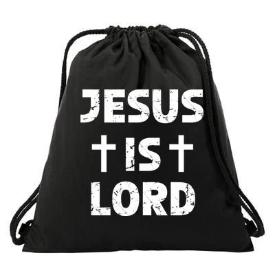 JESUS IS LORD CROSS CHRISTIAN Drawstring Bag