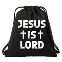 JESUS IS LORD CROSS CHRISTIAN Drawstring Bag
