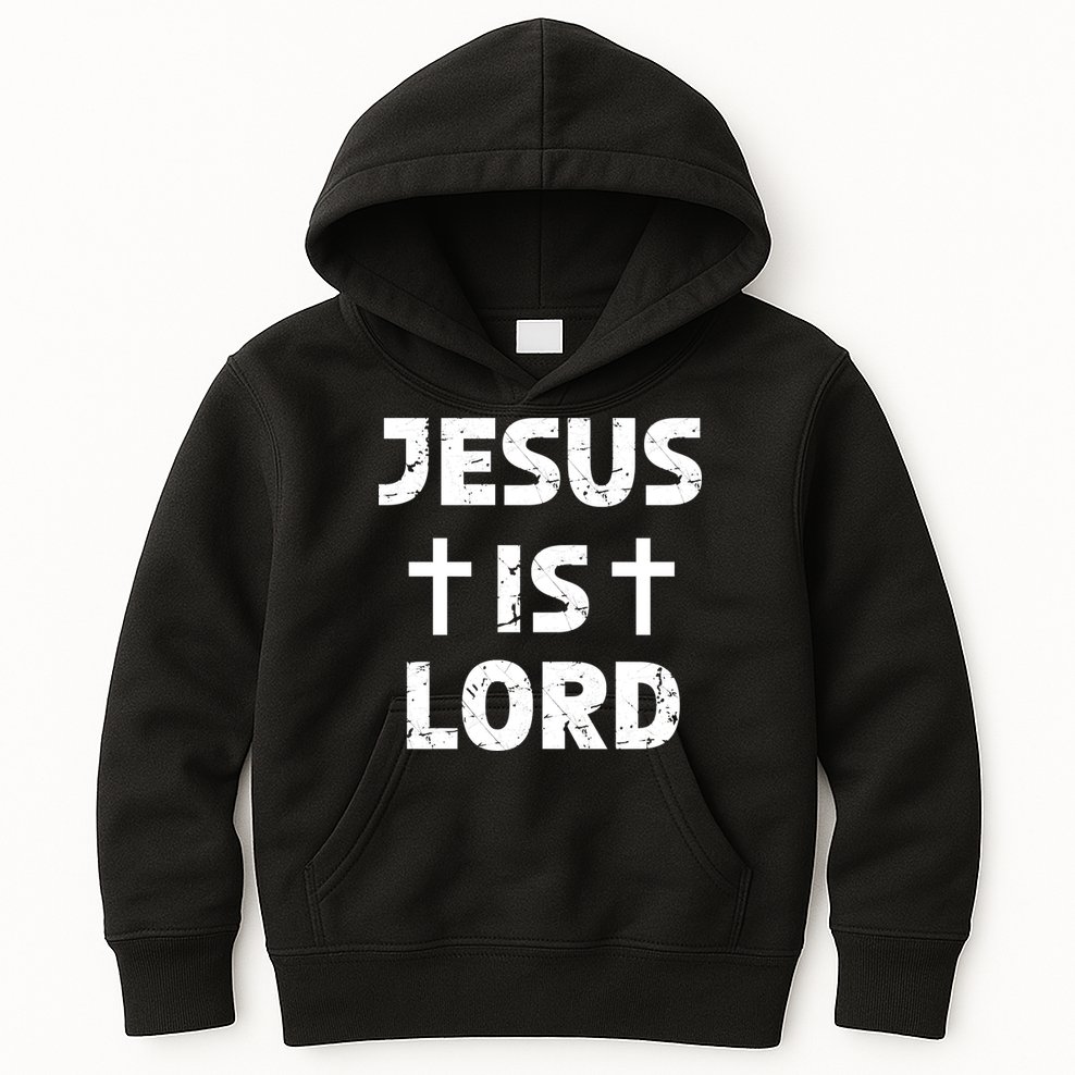 JESUS IS LORD CROSS CHRISTIAN Kids Hoodie