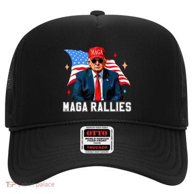Jesus Is Lord Maga Rallies Voting Pro Trump High Crown Mesh Back Trucker Hat