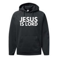 Jesus Is Lord Savior God Religion Prayer Faith Performance Fleece Hoodie