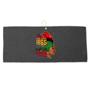 Juneteenth Is My Independence Day Large Microfiber Waffle Golf Towel