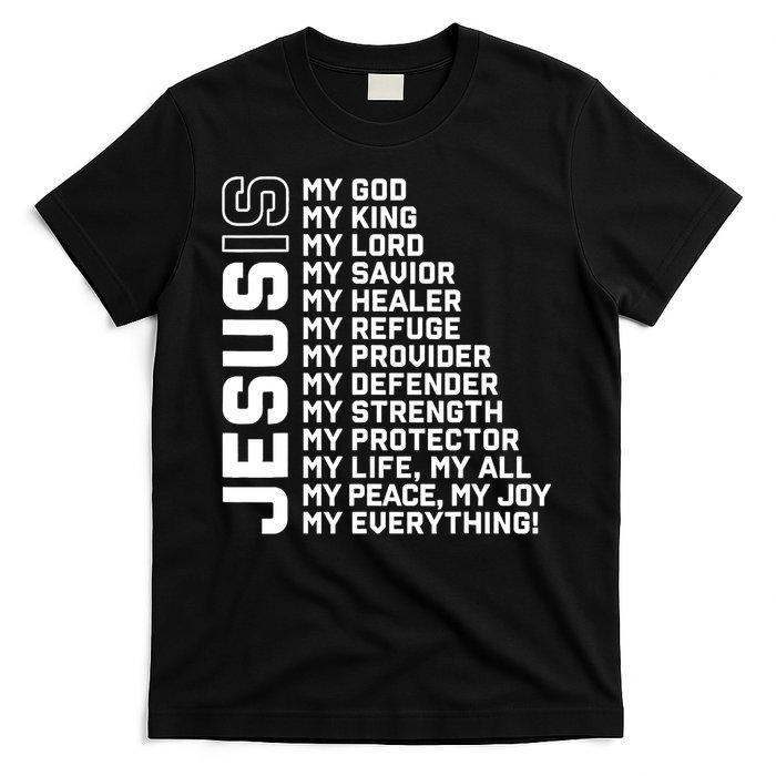 Jesus Is My God My King My Lord My Savior Christian T-Shirt