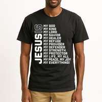 Jesus Is My God My King My Lord My Savior Christian Tall T-Shirt