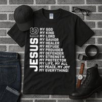 Jesus Is My God My King My Lord My Savior Christian Tall T-Shirt