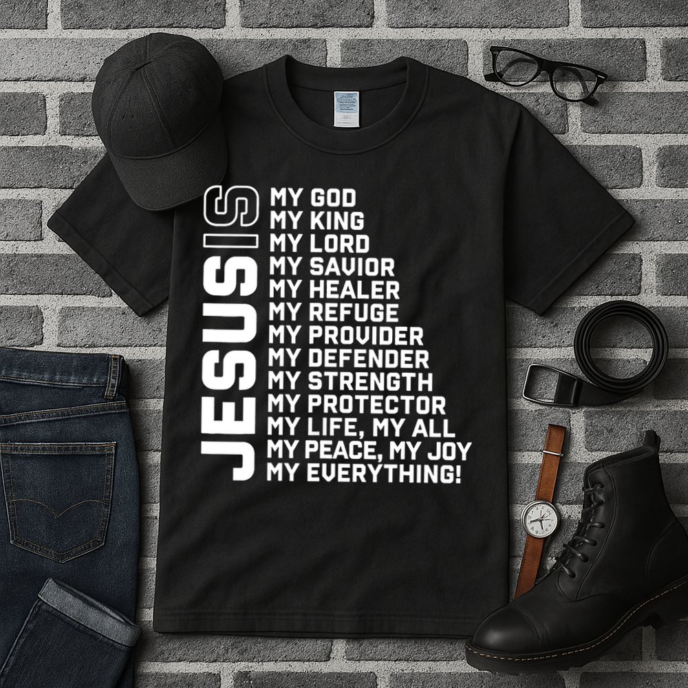 Jesus Is My God My King My Lord My Savior Christian Tall T-Shirt