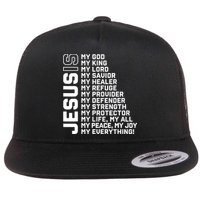 Jesus Is My God My King My Lord My Savior Christian Flat Bill Trucker Hat
