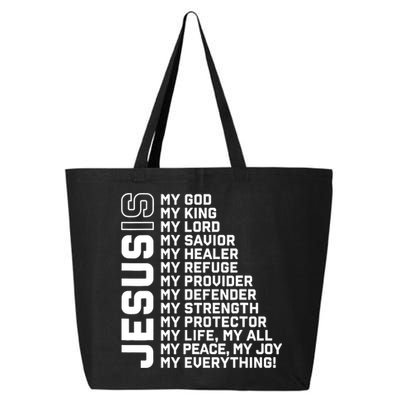 Jesus Is My God My King My Lord My Savior Christian 25L Jumbo Tote