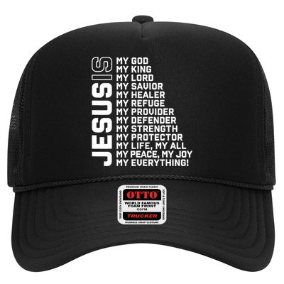Jesus Is My God My King My Lord My Savior Christian Trucker Hat