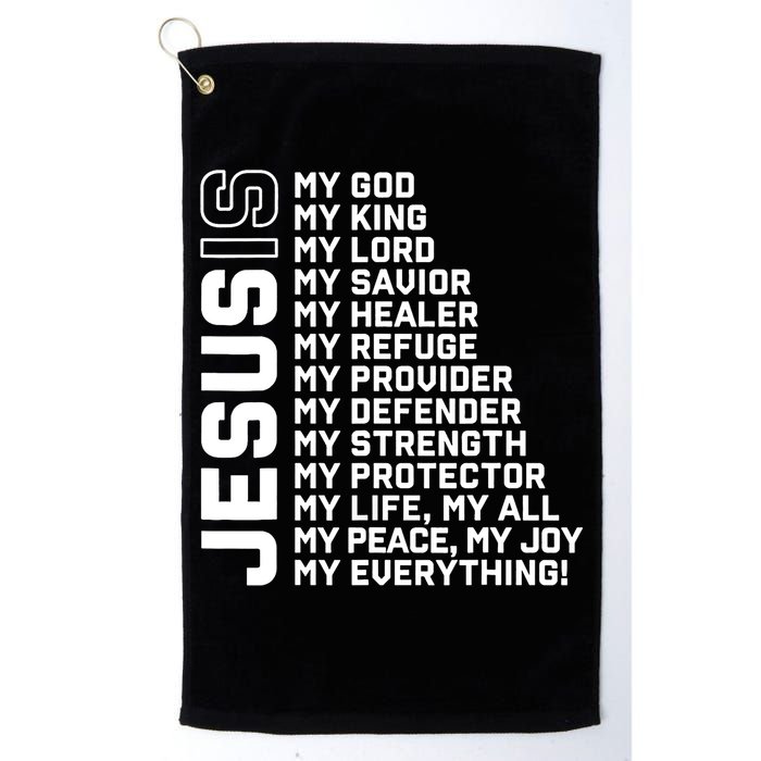 Jesus Is My God My King My Lord My Savior Christian Golf Towel