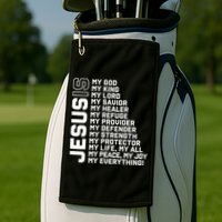 Jesus Is My God My King My Lord My Savior Christian Golf Towel