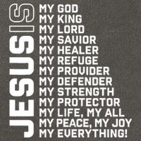 Jesus Is My God My King My Lord My Savior Christian Cotton Canvas Backpack