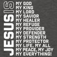 Jesus Is My God My King My Lord My Savior Christian Vector Backpack