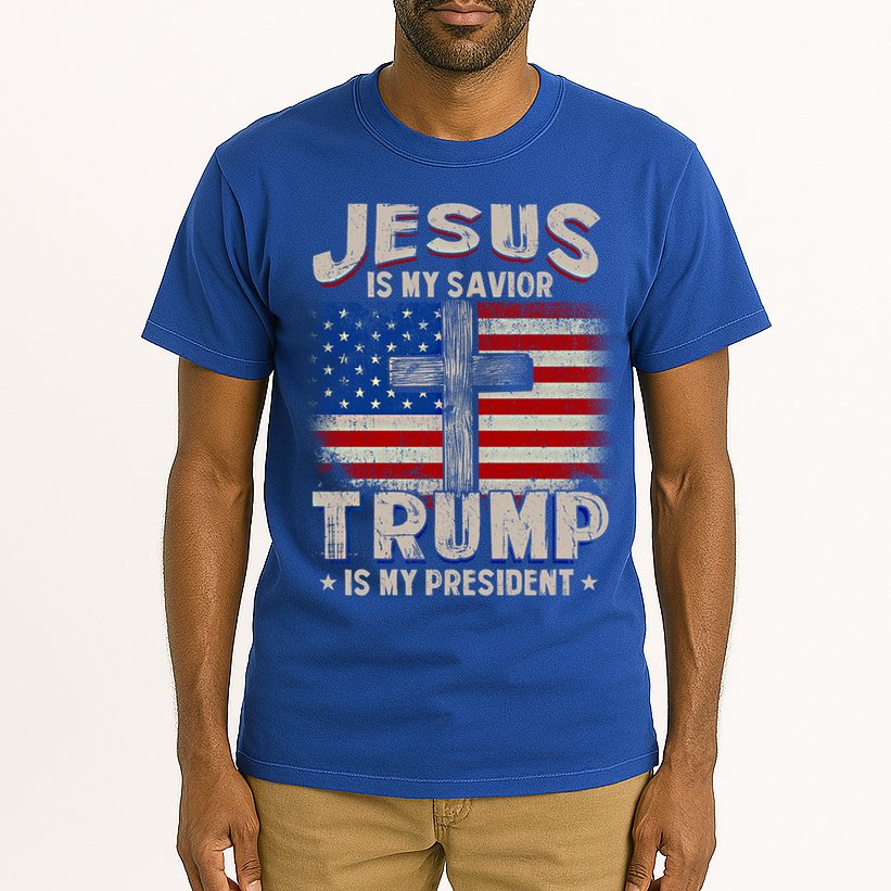 Jesus Is My Savior Trump Is My President Gift Tall T-Shirt