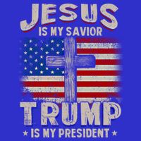 Jesus Is My Savior Trump Is My President Gift Baby Bodysuit
