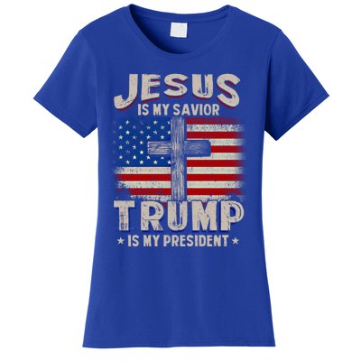 Jesus Is My Savior Trump Is My President Gift Women's T-Shirt