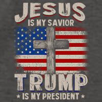 Jesus Is My Savior Trump Is My President Gift Vector Backpack