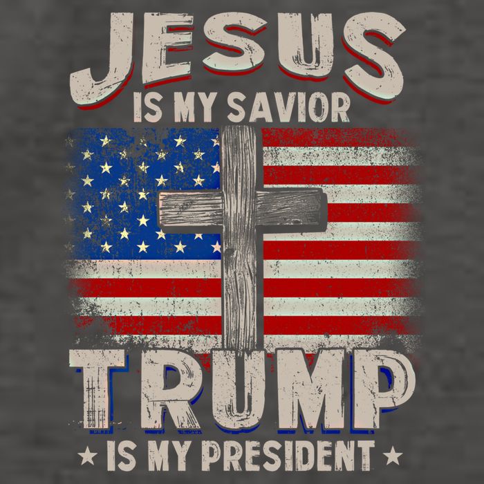 Jesus Is My Savior Trump Is My President Gift Vector Backpack