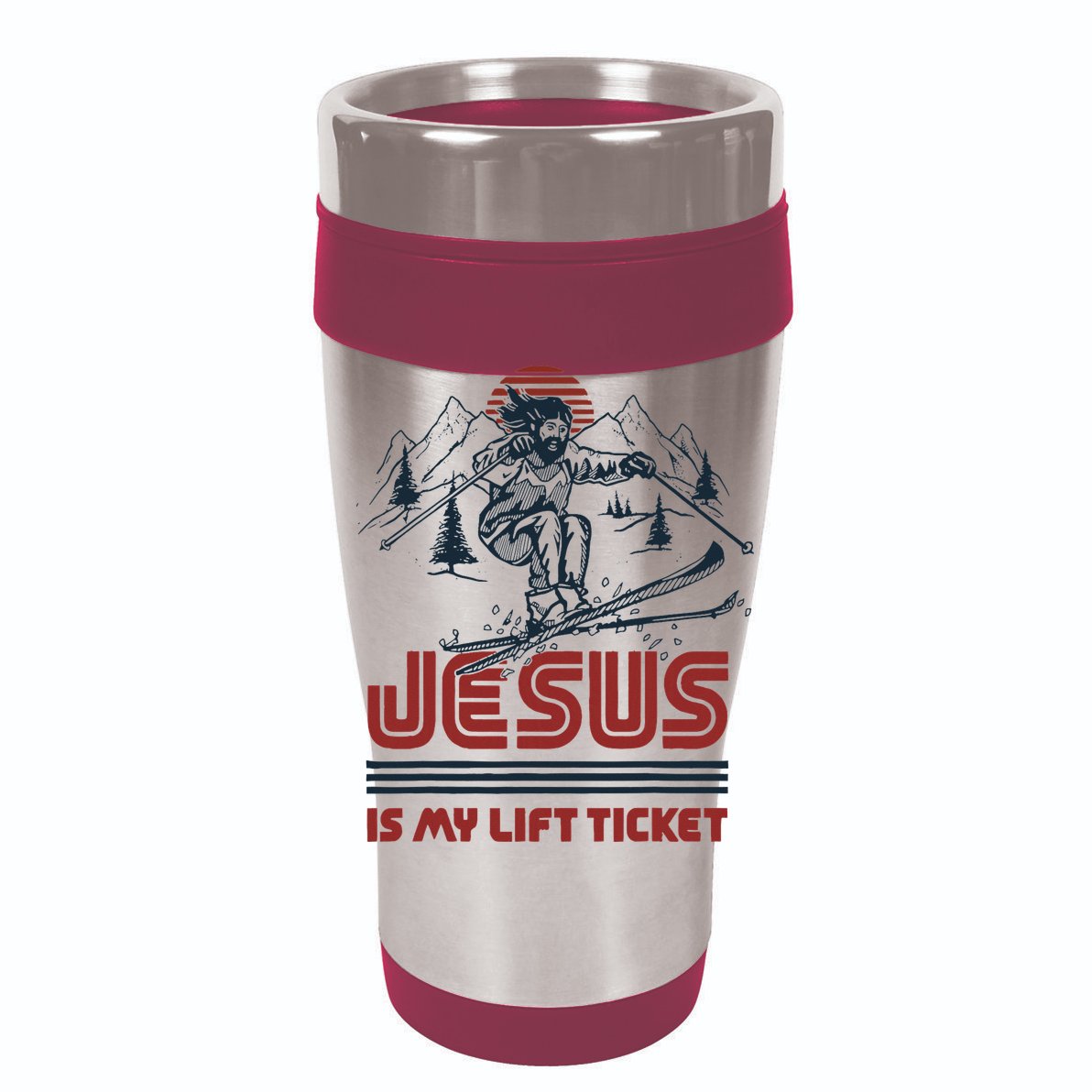 Jesus Is My Lift Ticket Ladies PosiCharge Tri-Blend Wicking Tank