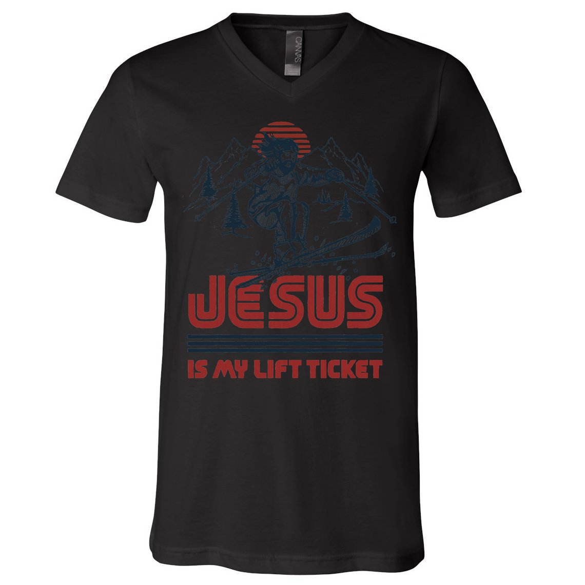 Jesus Is My Lift Ticket V-Neck T-Shirt