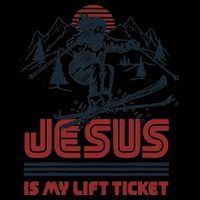 Jesus Is My Lift Ticket Drawstring Bag