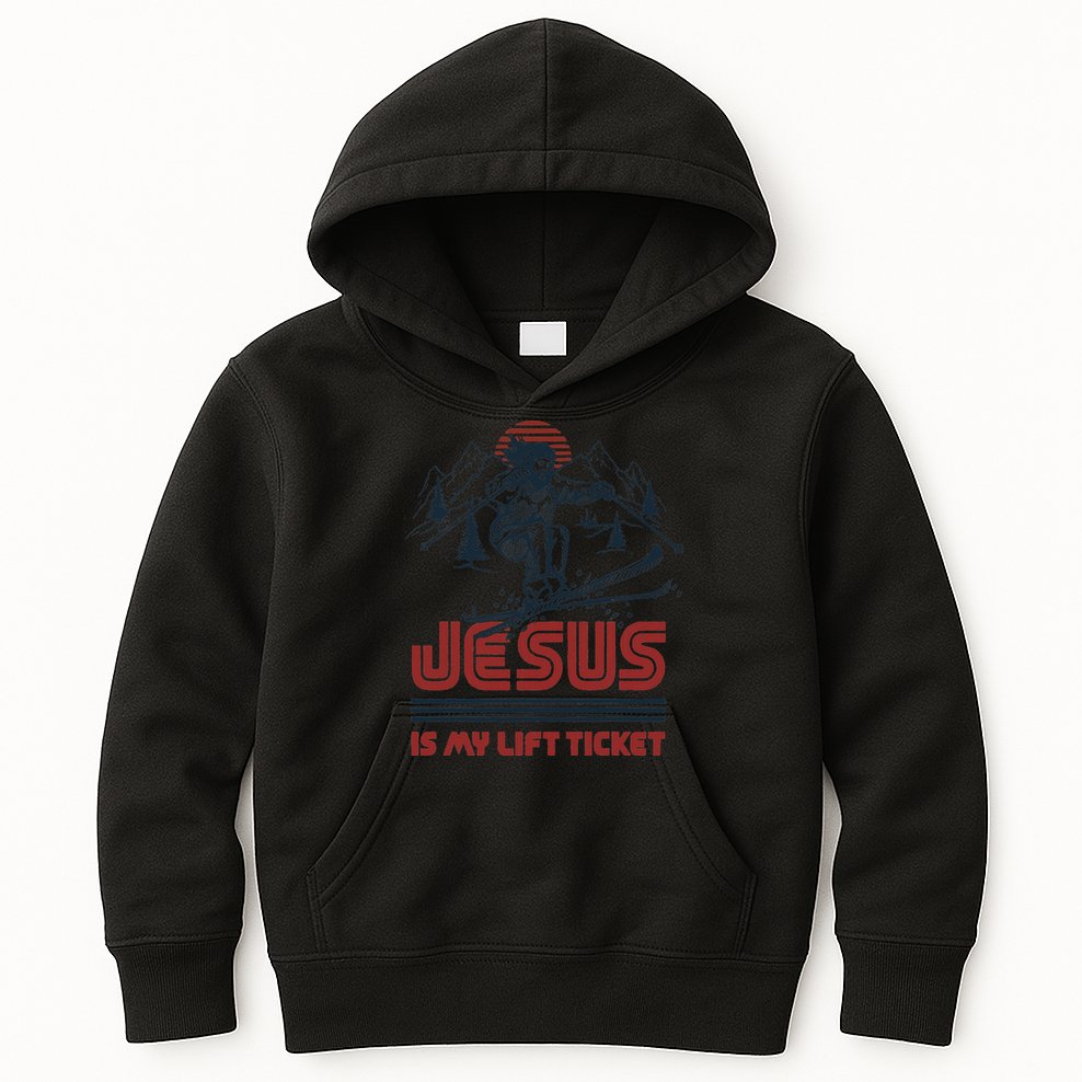 Jesus Is My Lift Ticket Kids Hoodie
