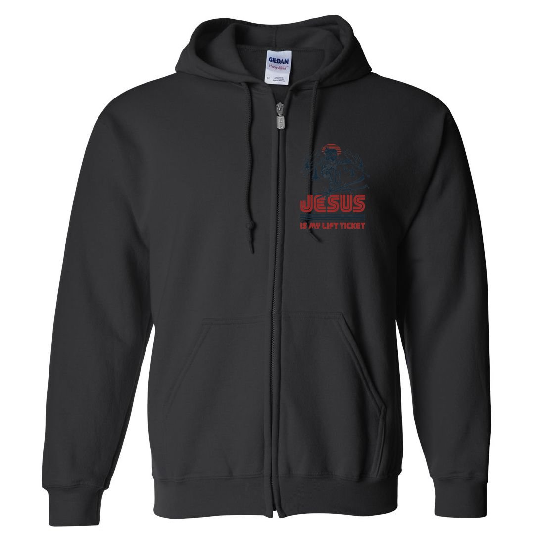 Jesus Is My Lift Ticket Full Zip Hoodie