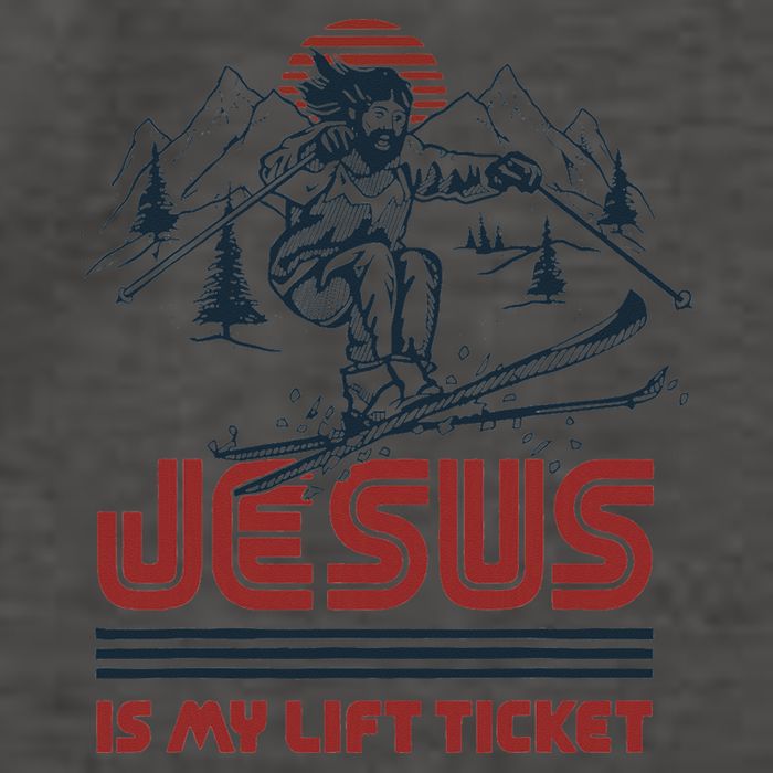 Jesus Is My Lift Ticket Vector Backpack