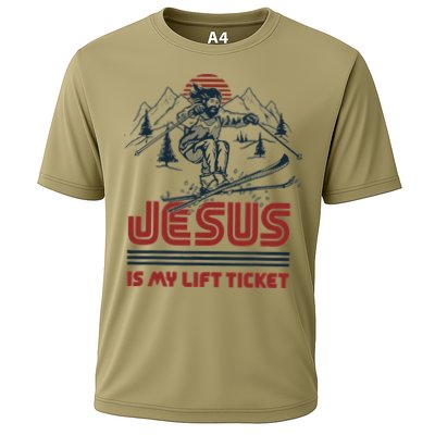Jesus Is My Lift Ticket Cooling Performance Crew T-Shirt