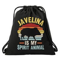 Javelina Is My Spirit Animal Quote For A Javelina Fan Drawstring Bag
