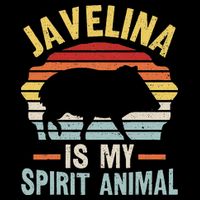 Javelina Is My Spirit Animal Quote For A Javelina Fan Drawstring Bag