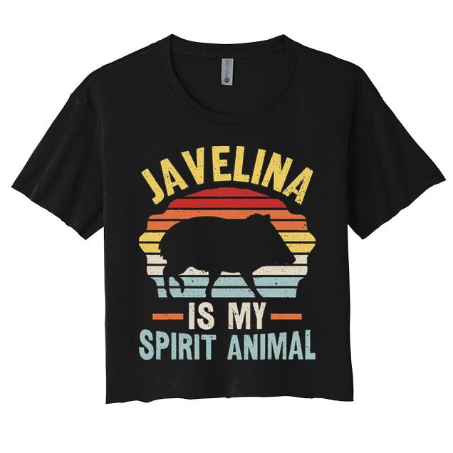 Javelina Is My Spirit Animal Quote For A Javelina Fan Crop Top
