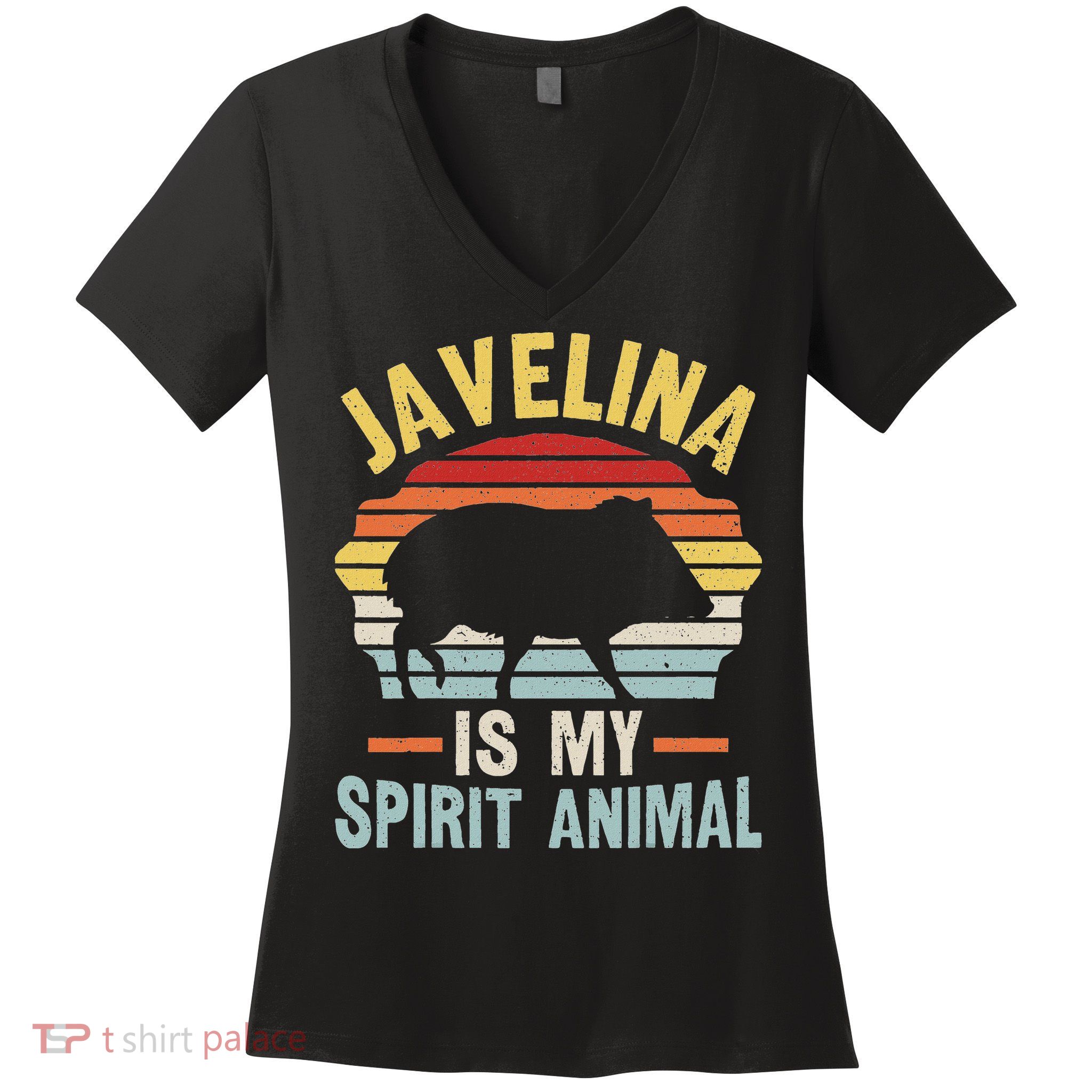 Javelina Is My Spirit Animal Quote For A Javelina Fan Women's V-Neck T-Shirt