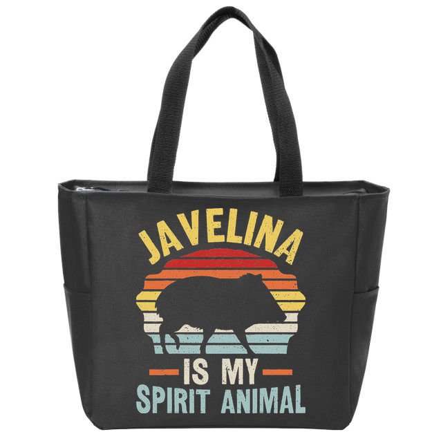 Javelina Is My Spirit Animal Quote For A Javelina Fan Zip Tote Bag