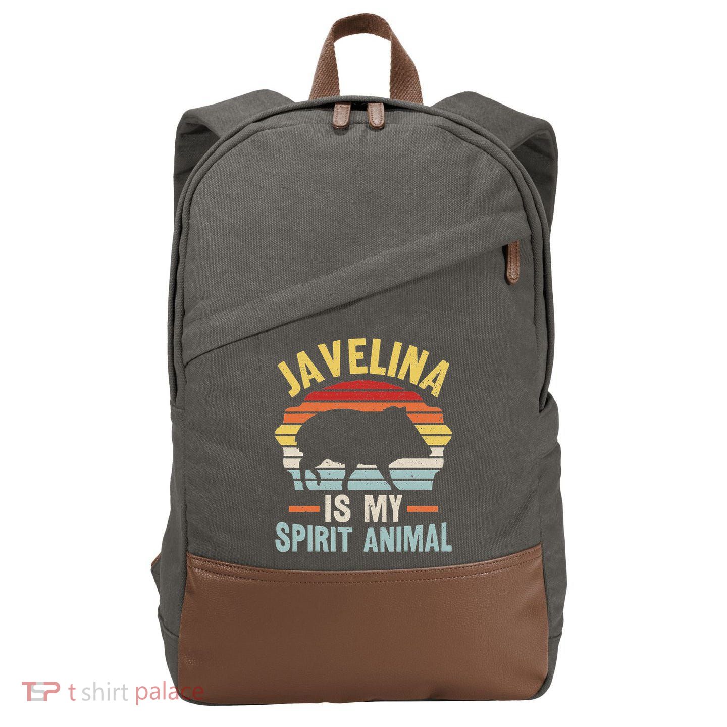 Javelina Is My Spirit Animal Quote For A Javelina Fan Cotton Canvas Backpack