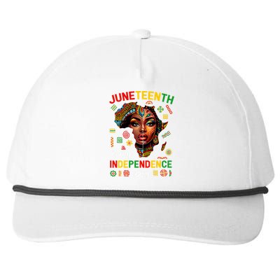 Juneteenth Is My Independence Day 1865 African Women Girl Snapback Five-Panel Rope Hat