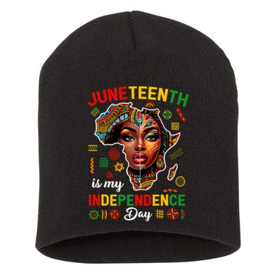 Juneteenth Is My Independence Day 1865 African Women Girl Short Acrylic Beanie