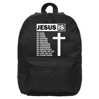 Jesus Is My All My Everything My God Lord Savior 16 in Basic Backpack