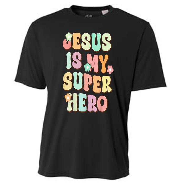 Jesus Is My Superhero Christian Religious Cooling Performance Crew T-Shirt