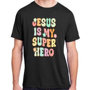 Jesus Is My Superhero Christian Religious Adult ChromaSoft Performance T-Shirt