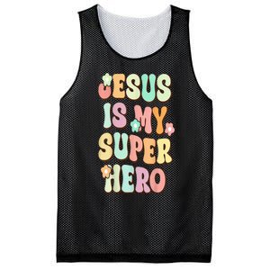 Jesus Is My Superhero Christian Religious Mesh Reversible Basketball Jersey Tank