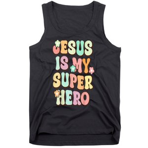 Jesus Is My Superhero Christian Religious Tank Top