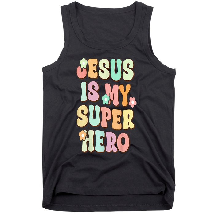 Jesus Is My Superhero Christian Religious Tank Top