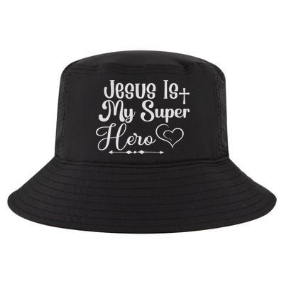 Jesus Is My Superhero Cool Comfort Performance Bucket Hat