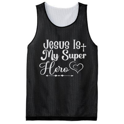 Jesus Is My Superhero Mesh Reversible Basketball Jersey Tank