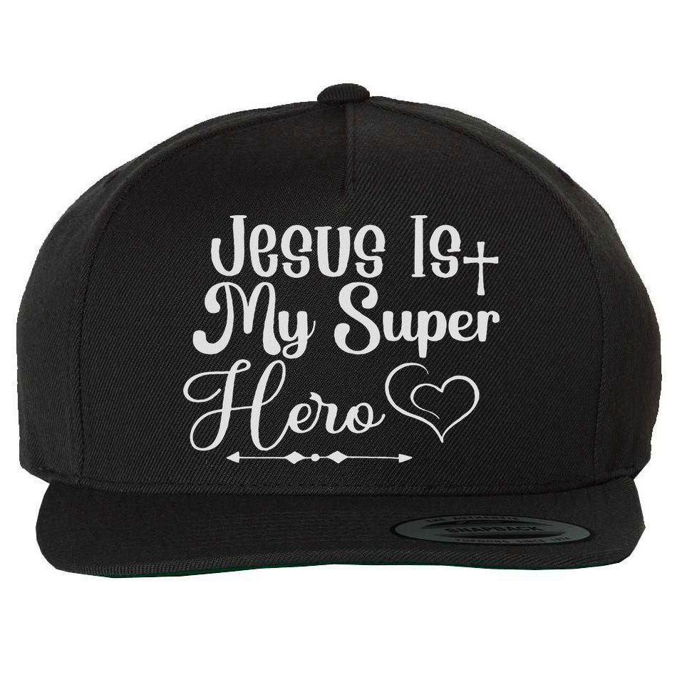Jesus Is My Superhero Wool Snapback Cap