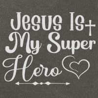 Jesus Is My Superhero Cotton Canvas Backpack
