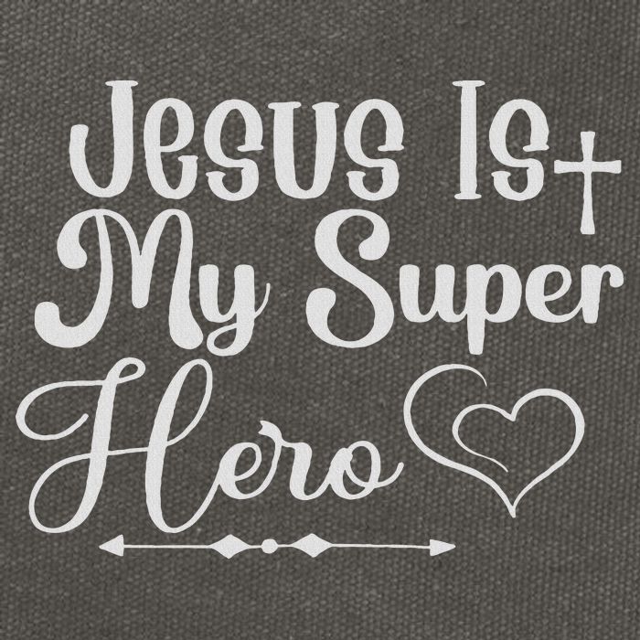 Jesus Is My Superhero Cotton Canvas Backpack
